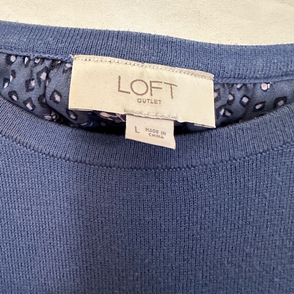 LOFT Blue Relaxed Sleeveless Tank Top - Picture 3 of 3
